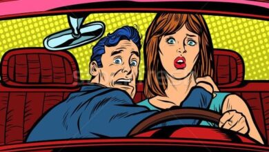 Mulher ops... Loira no volante um perigo constante