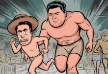 a comic illustration of a man running fr uq4O9IM SCudSBR4XVH9 g oEiVdSOhTRyDkOuikQAzEA