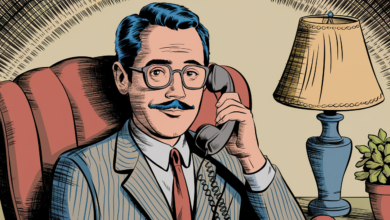 a comic illustration of a man with a mus ib8rTfOSQXmwT7 SWIYnPw L 3Ken34TLSXUYNya W6Ew