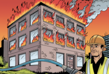 a comic illustration of a four story bui jCWSZfYQRmKxwf2JxKnJOw mRCiM5X RqeictjKOssilQ