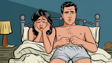 a comic illustration of a couple in bed ipZDiky6TLq5wvzTCvtbfQ ncGB1caKRqiKsANa KtJSw