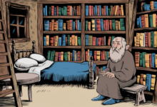 a comic illustration of a wise man livin Ta7fuvdtTpS6 N2U6WrJMg kA4MwvYSAKQf07LSq6Npg