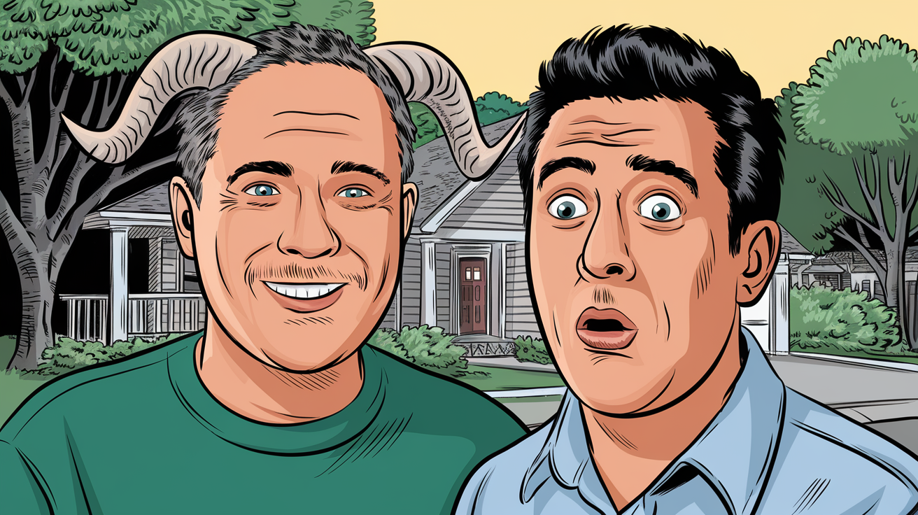 a comic style illustration of a smiling XgCU6SW0SU