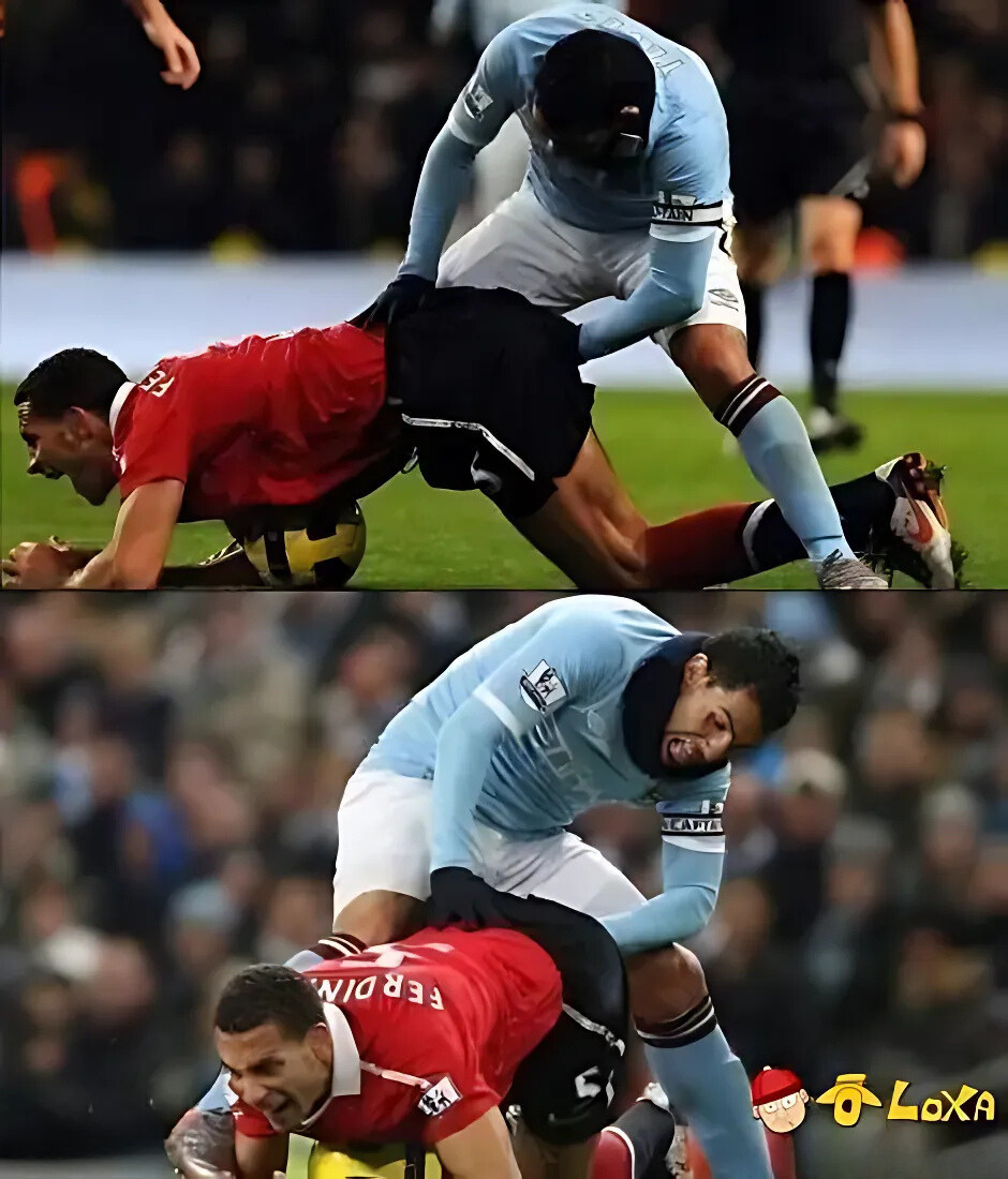 Jogadores de futebol em uma cena cômica simulando um exame de próstata, provando que improvisar pode não ser a melhor ideia.