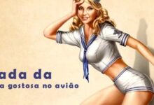 loira gostosa no aviao