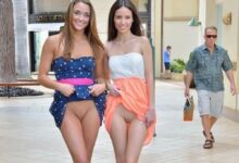 garotas sem calcinha se exibindo em publico