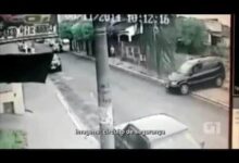 sem sorte homem e atropelado pel