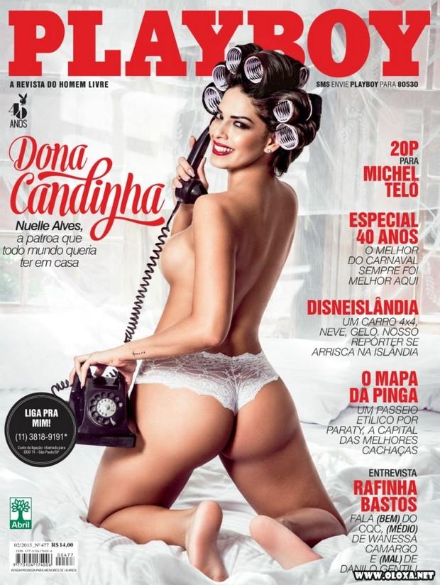 Nuelle Alves pelada – A Dona Candinha do Domingo Show completamente nua na Playboy