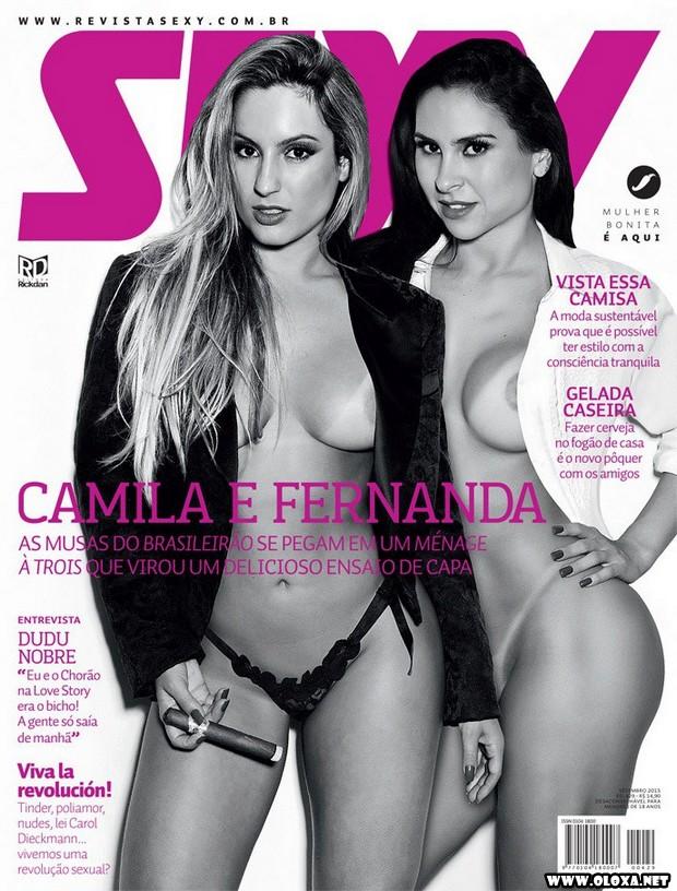 Fernanda Brum e Camila Remedy peladas na edição de setembro da Sexy