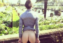 Nova moda mundial Mostrar a bunda em fotos admirando paisagem 1