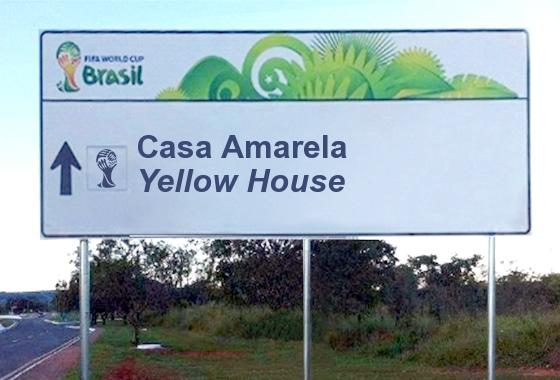 Placas traduzidas para a copa do mundo