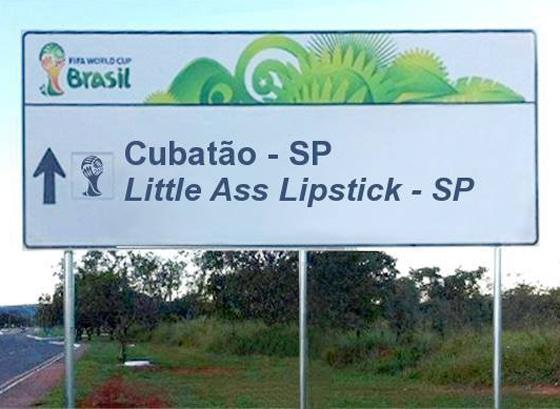 Placas traduzidas para a copa do mundo