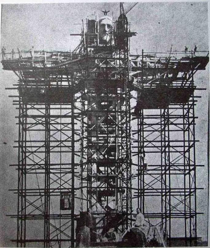 Fotos históricas que todo mundo devia ver 13 15. Construccion del Cristo Redentor