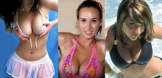 Decotes profundos, seios perfeitos e nenhuma vergonha de mostrar.