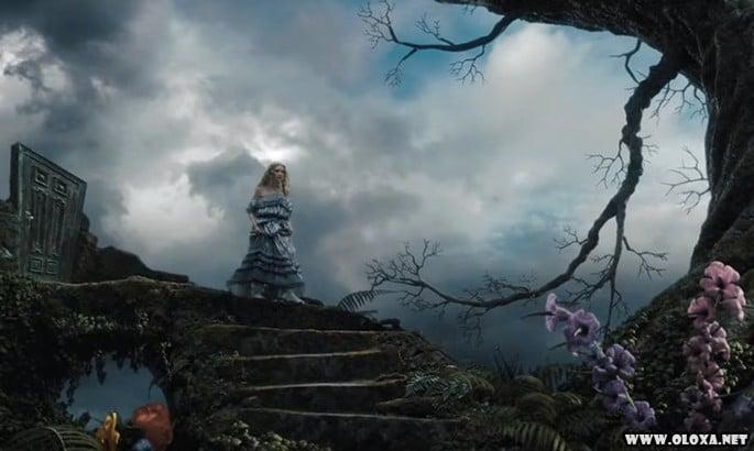 Alice no pais das maravilhas Antes e depois de efeitos especiais de cinema 35