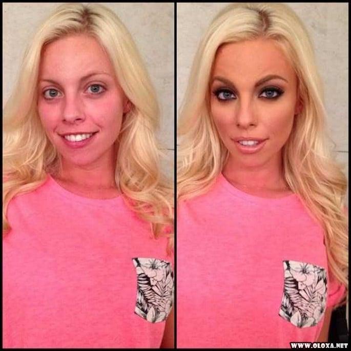 Antes e depois da maquiagens de modelos da Playboy 16