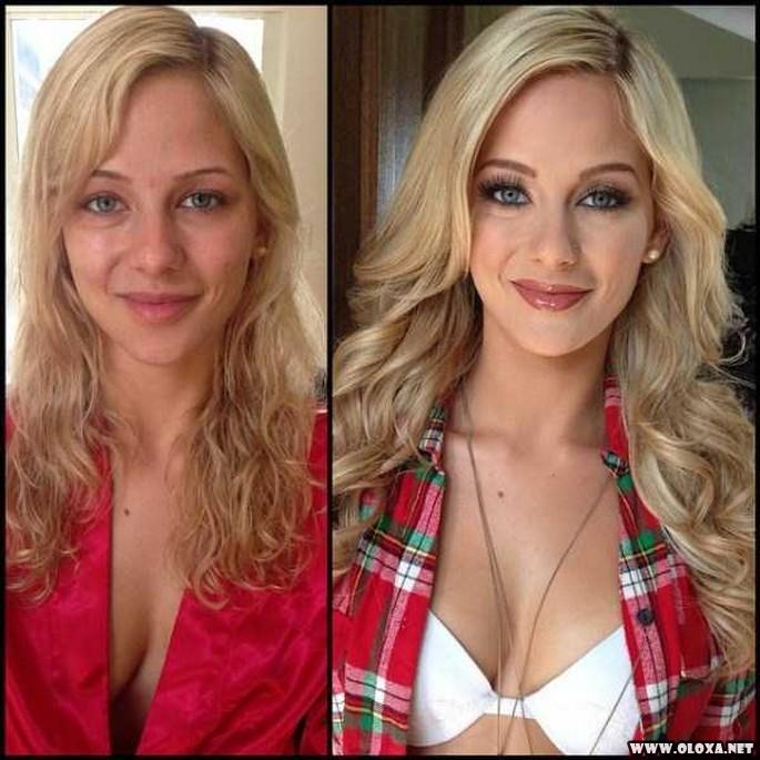 Antes e depois da maquiagens de modelos da Playboy 17