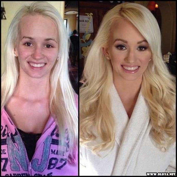 Antes e depois da maquiagens de modelos da Playboy 7