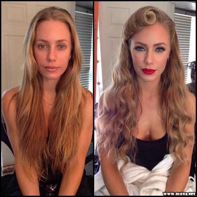 Antes e depois da maquiagens de modelos da Playboy 9
