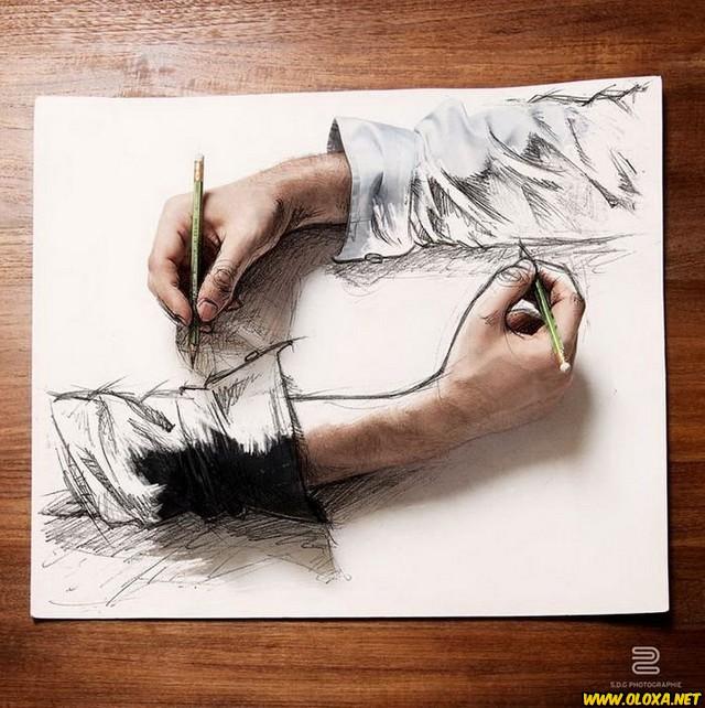 Fotografo brinca com seus esbocos 5