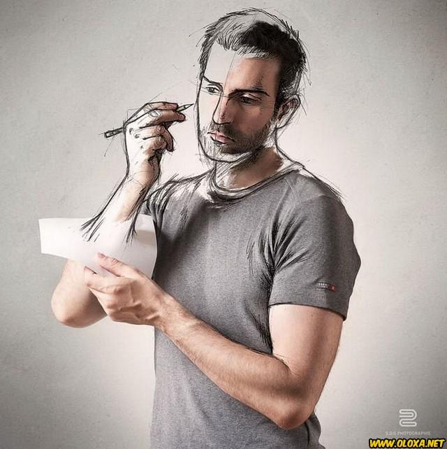 Fotografo brinca com seus esbocos 8