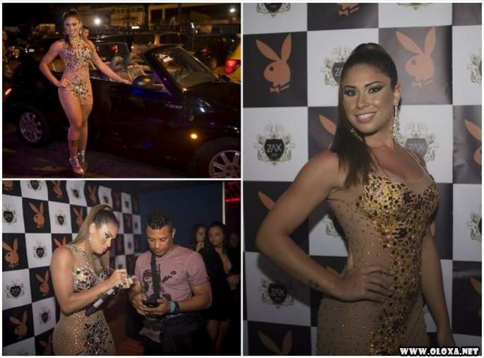 Gari Gata lança revista no rio com vestido transparente e ousado