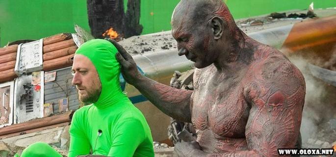 Guardioes da Galaxia Antes e depois de efeitos especiais de cinema 5