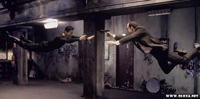 Matrix Antes e depois de efeitos especiais de cinema 23