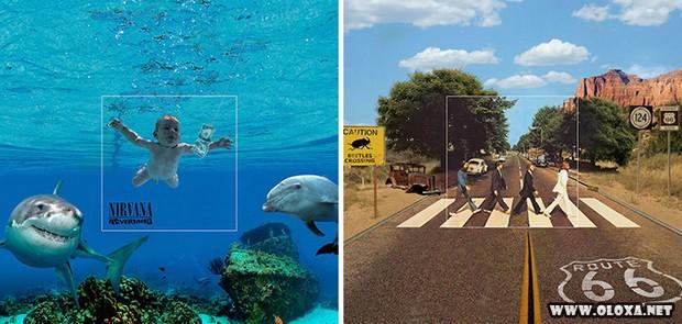 Montagens bacanas com capas de discos famosos 1