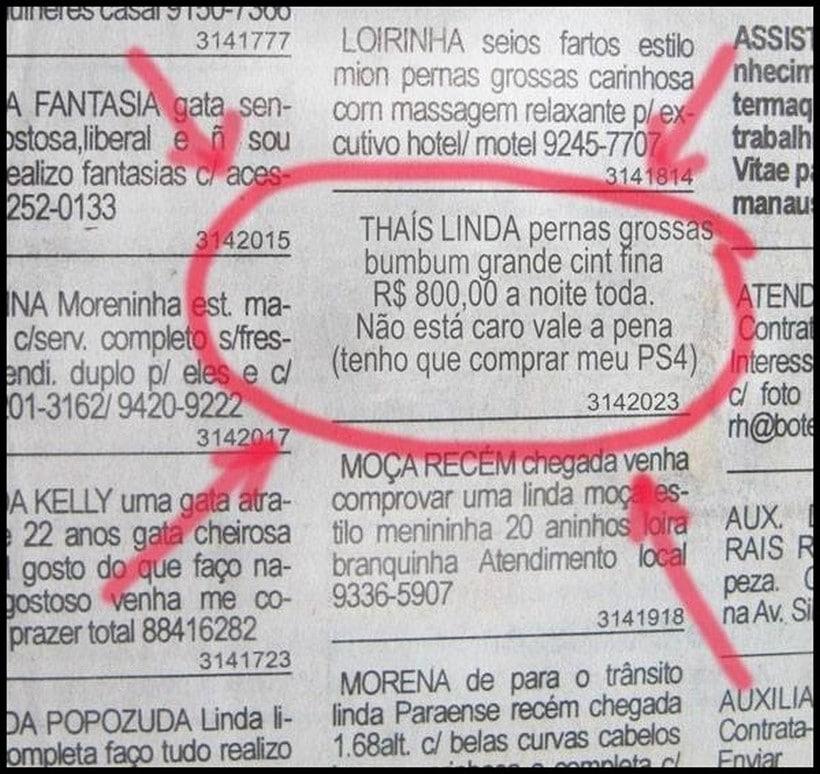 Os classificados de jornais mais engracados ja vistos 2