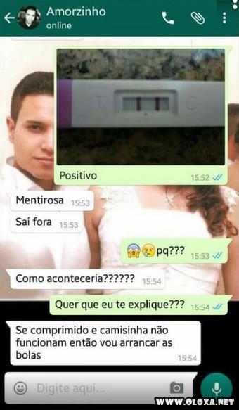 Trollando os homens com falsa gravidez pelo WhatsApp 101
