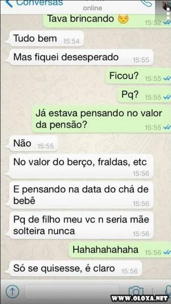 Trollando os homens com falsa gravidez pelo WhatsApp 91