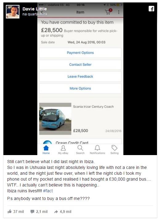 Turista exagera na bebida e acaba comprando um ônibus 3