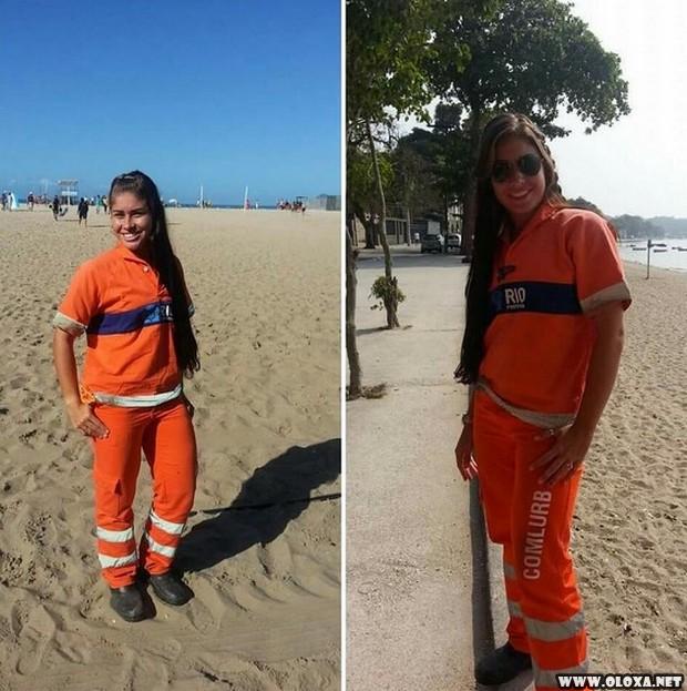 Uma gari antes e depois de se tornar modelo 4