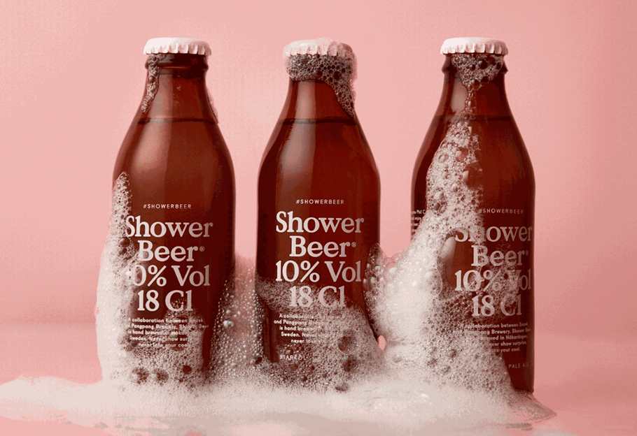 a shower beer