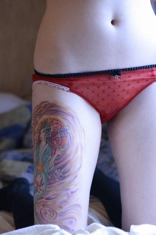 Anzu Day Dream ninfeta envergonhadinha com bela tatoo peladinha