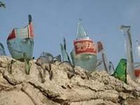 caco de vidro no muro