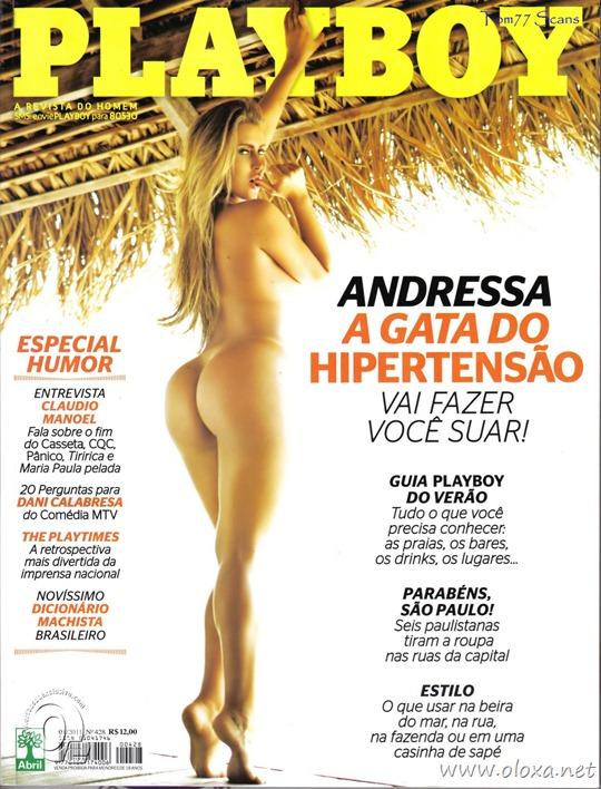 Andressa Ribeiro exibiu sua beleza e sensualidade no ousado ensaio da Playboy de janeiro de 2011, marcando sua passagem pelo reality 
