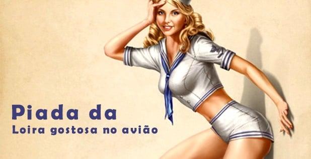 loira gostosa no avião