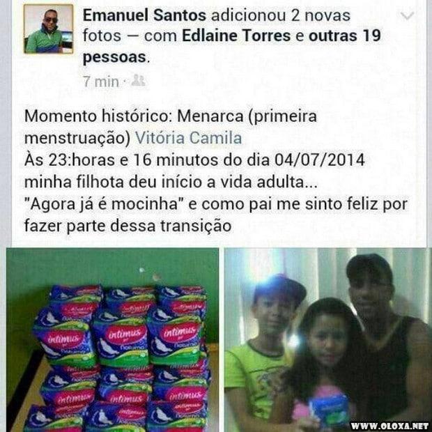 Quando a primeira menstruação vira evento social com foto de estoque e legenda emocionante