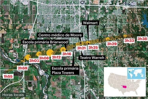 Tornado deixa cidade de Moore devastada