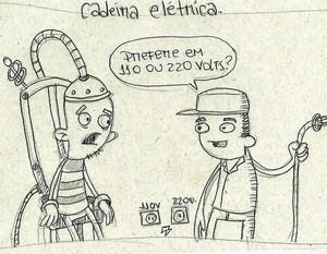 Pagodeiro na cadeira elétrica