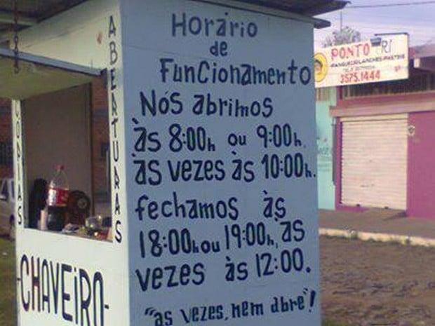 O comércio é meu, então abro e fecho hora que eu quizer