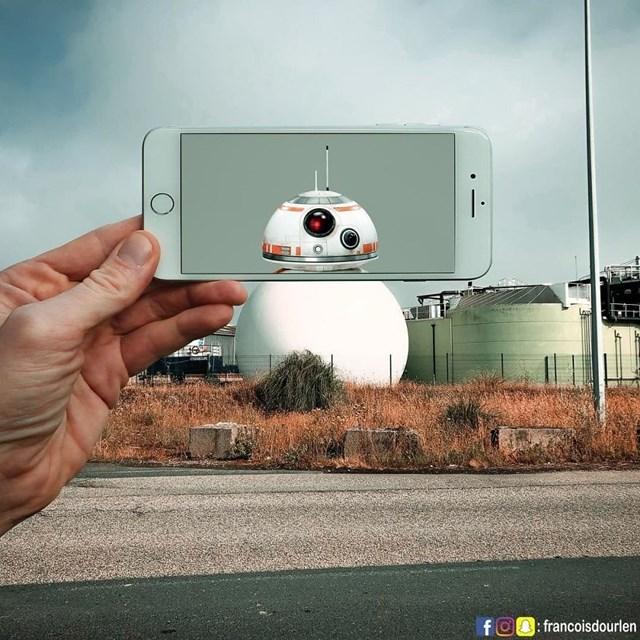 Personagens conhecidos em paisagens aleatórias Personagens conhecidos em paisagens aleatórias