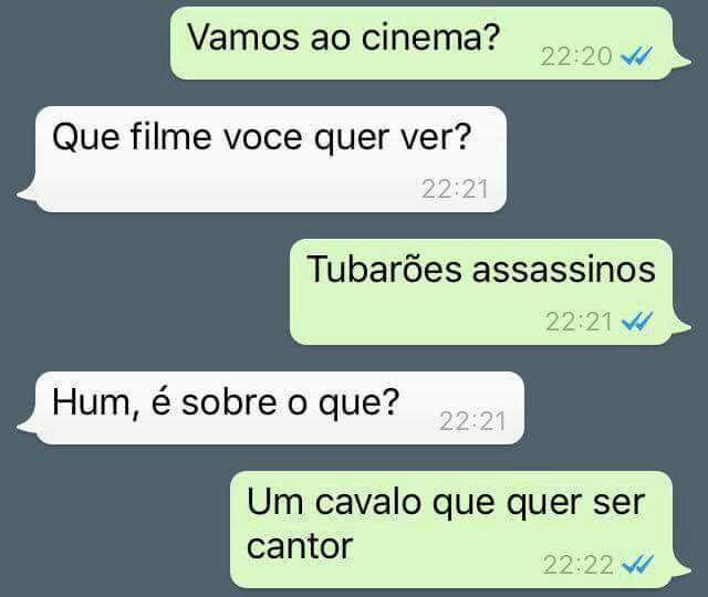 Alguns prints de conversas muito engraçadas no Whatsapp