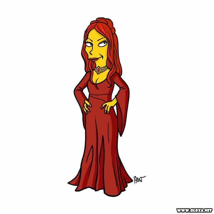 personagens de game of thrones estilo os simpsons 2