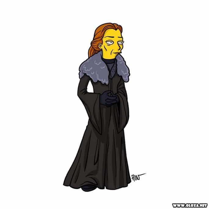 personagens de game of thrones estilo os simpsons 6