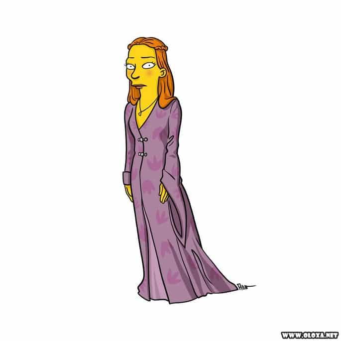 personagens de game of thrones estilo os simpsons 8