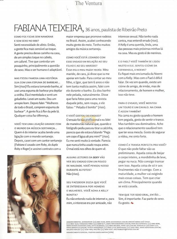 revista sexy fabiana bbb 40